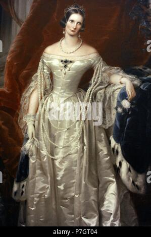 Portrait de l'impératrice Alexandra Feodorovna (1798-1860). Par Christina Robertson (1796-1854), 1840. Huile sur toile. Le Musée de l'Ermitage. Saint Petersburg. La Russie. Banque D'Images