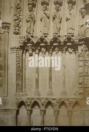 [Cathédrale de Notre Dame de Paris, detalle de la portada principaux]. Banque D'Images