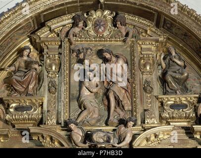 Retable de San Juan Bautista. Emplacement : CONVENTO DE LA Madre de Dios, Sevilla, Séville, ESPAGNE. Banque D'Images