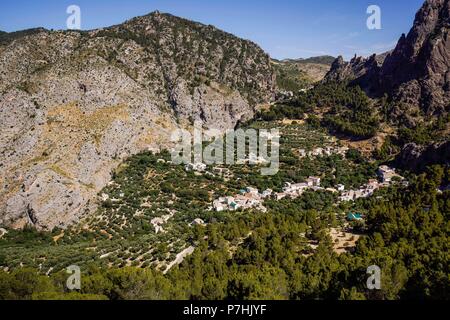 Valle de Belerda, Parque Natural sierras de Cazorla, Segura y Las Villas, Jaén, Andalousie, espagne. Banque D'Images