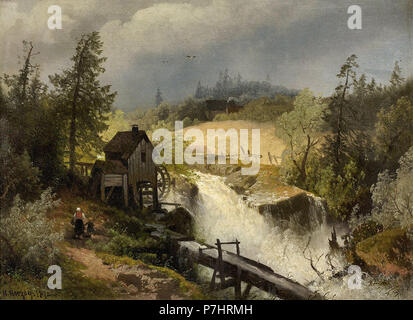 Herzog Hermann - Moulin à eau sur un ruisseau de montagne Banque D'Images