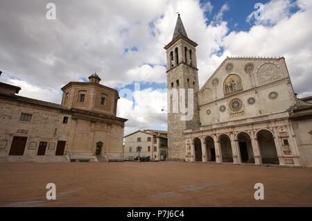 La cathédrale de Spoleto en Ombrie Banque D'Images