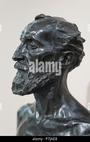Auguste Rodin (1840-1917), portrait du sculpteur Jules Dalou (1838-1902), 1883. Galerie Nationale à Prague (Národní galerie v Praze). Le bronze. Afin Banque D'Images