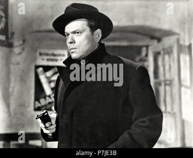 Harry Lime joué par Orson Welles dans "le troisième homme" par Graham Greene et réalisé par Carol Reed et sorti en 1949. Banque D'Images