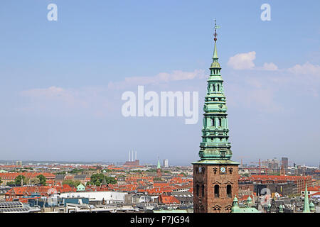 Copenhague, Danemark - 17 MAI 2018 - Vue panoramique de Copenhague de la tour de Christianborg Palace, chambre du parlement danois : devant s Banque D'Images