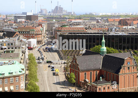 Copenhague, Danemark - 17 MAI 2018 - Vue panoramique de Copenhague de la tour de Christianborg Palace, chambre du parlement danois : sur la plate-forme Banque D'Images