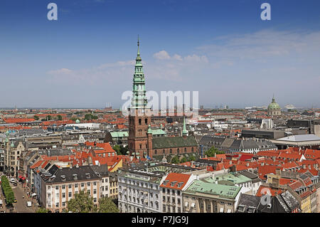 Copenhague, Danemark - 17 MAI 2018 - Vue panoramique de Copenhague de la tour de Christianborg Palace, chambre du parlement danois : au centre Banque D'Images