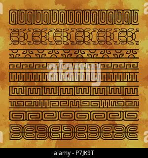 Ornement égyptien. Vecteur de pinceaux pour dessiner ornaments Illustration de Vecteur