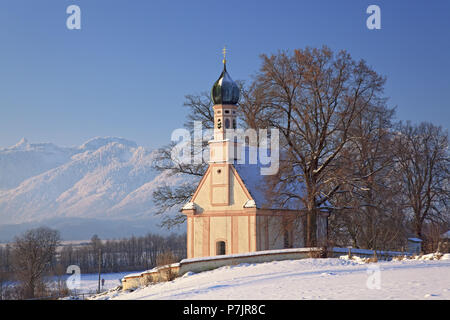 Ramsach chapelle à Murnau au lac Staffelsee, Upper Bavaria, Bavaria, Germany, Banque D'Images