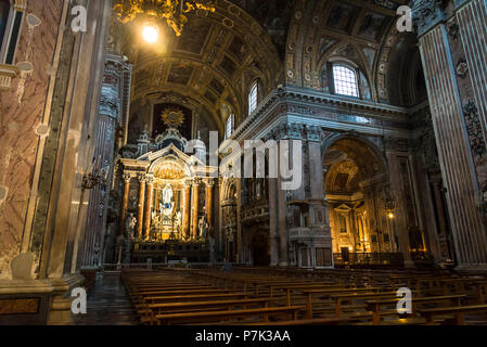 Église de Gesù Nuovo (Nouveau Jésus), centre historique, à Naples, Italie Banque D'Images