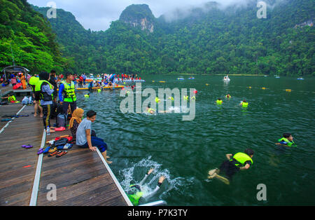Lac à Pulau Dayang Bunting à Langkawi (Malaisie) Banque D'Images