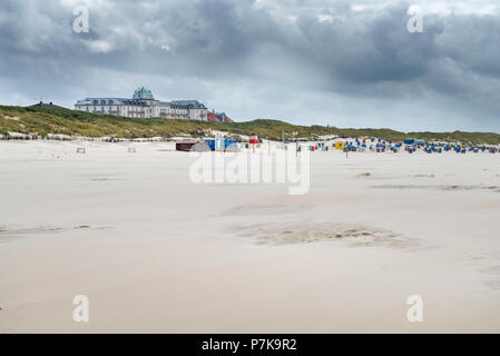 Allemagne, Basse-Saxe, Frise Orientale, Juist, sur la plage de Juist. Banque D'Images