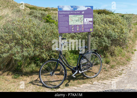 Allemagne, Basse-Saxe, Frise Orientale, Juist, l'Otto Leege Trail est un sentier de nature artistique / écologique sur l'île de Juist est de la Frise. Banque D'Images