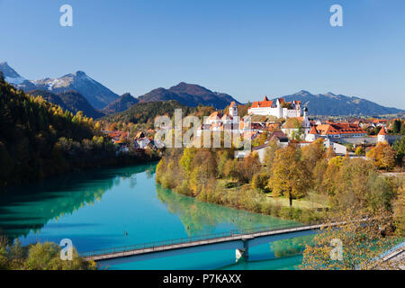 Füssen an der Lech, à l'Est, l'Allgaeu Haute-bavière, Allemagne Banque D'Images