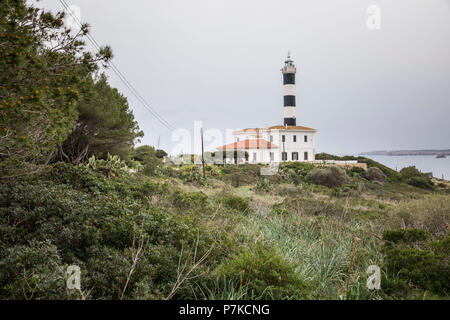 Phare de Portocolom, Majorque, Îles Baléares, Espagne Banque D'Images