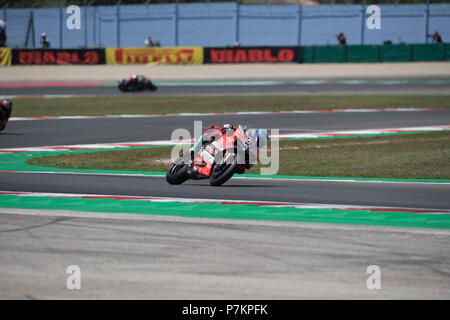 Misano, Italie. 07Th Juillet, 2018. Misano, Italie. 7 juillet 2018. 33 Marco Melandri ITA Ducati Panigale R aruba.it le Ducatiduring - Course Superbike Championship FIM Motul - Ronde italienne course pendant la Superpole World Superbikes - PIRELLI Circuit Riviera di Rimini, ronde 6 - 8 juillet 2018 à Misano, en Italie. Crédit : Fabio Averna/Alamy Live News Crédit : Fabio Averna/Alamy Live News Banque D'Images