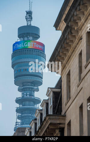 Londres, Royaume-Uni. 7 juillet 2018. Londres, Royaume-Uni. 7 juillet 2018. La London Pride Parade et d'événement à Trafalgar Square. Crédit : Guy Bell/Alamy Live News Crédit : Guy Bell/Alamy Live News Banque D'Images