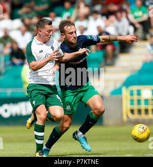 Stade de Tallaght, Dublin, Irlande. 7 juillet, 2018. Pré saison friendly football, contre Shamrock Rovers Celtic, Celtic FC Callum McGregor, de batailles pour la balle : Action Crédit Plus Sport/Alamy Live News Banque D'Images