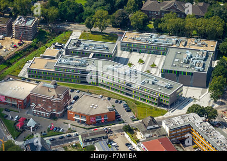 Vue aérienne, Rhine-Waal University of Applied Sciences, campus, Kamp-Lintfort, Bas-rhin, Rhénanie du Nord-Westphalie, Allemagne Banque D'Images