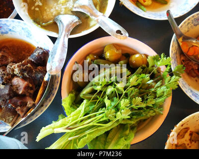 Des plats traditionnels de l'Etat Chin Myanmar Banque D'Images