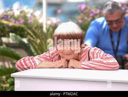 19 mai 2017 - Cannes, France : Agnes Varda assiste à la "Visages, Villages, une séance au cours de la 70e festival de Cannes. Agnes Varda lors du 70eme Festival de Cannes. *** FRANCE / PAS DE VENTES DE MÉDIAS FRANÇAIS *** Banque D'Images