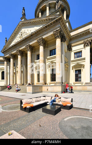 Allemagne, Berlin, Mitte, à la place Gendarmenmarkt, le Deutscher Dom (cathédrale allemande) Banque D'Images