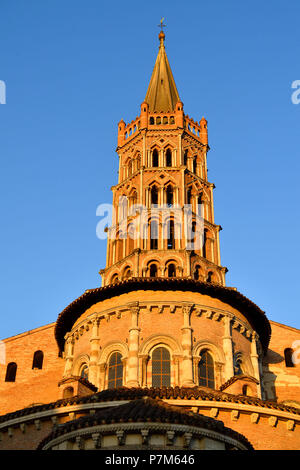 France, Haute Garonne, Toulouse, un arrêt sur el Camino de Santiago, la basilique Saint-Sernin classée au Patrimoine Mondial de l'UNESCO Banque D'Images