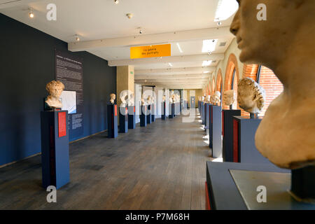 France, Haute Garonne, Toulouse, Musée Saint-Raymond, Chiragan, fouilles 1826, bustes d'empereurs romains Banque D'Images