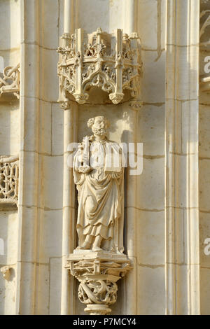 La France, l'Ain, Bourg-en-Bresse, Saint-Nicolas-de-Tolentin église de Brou, 16e siècle, de style gothique flamboyant, est partie de la monastère royal de Brou Banque D'Images