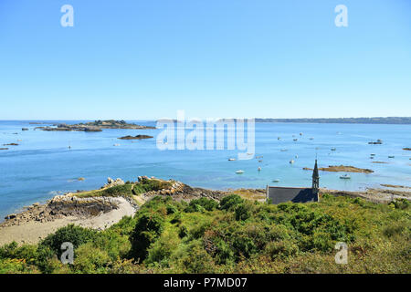 France, Cotes d'Armor, Paimpol, Pors Even, chapelle de la Trinité Banque D'Images