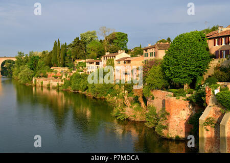 La France, Tarn, Albi, la cité épiscopale, classée au Patrimoine Mondial de l'UNESCO, les banques de la rivière Tarn Banque D'Images