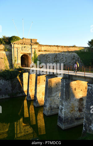 En France, en Charente Maritime, l'île d'Oléron, le château d'Oléron, La Citadelle, la porte royale Banque D'Images
