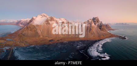 Stokksnes, Hofn, l'Est de l'Islande, Islande, Vestrahorn mountain Banque D'Images