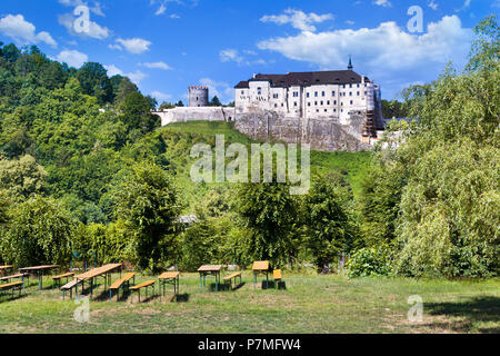 Gotický hrad Cesky palais Sternberg (1241), Stredocesky kraj, Posazavi, Ceska Republika / château gothique Cesky palais Sternberg, rivière Sazava, région de Bohême centrale Banque D'Images