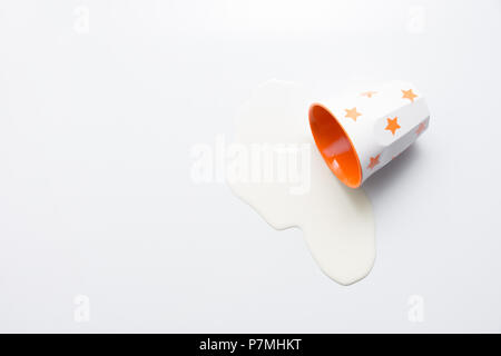 Ne pas pleurer sur le lait renversé Banque D'Images