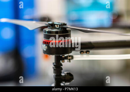 Drone hélices. Gros plan. Banque D'Images