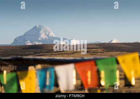 Mont Kailash au Tibet, Banque D'Images