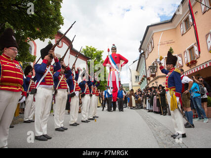 L'Autriche, l'état de Salzbourg, Lungau region, Mauterndorf, Samson parade, Samson, géant, défilé, Banque D'Images