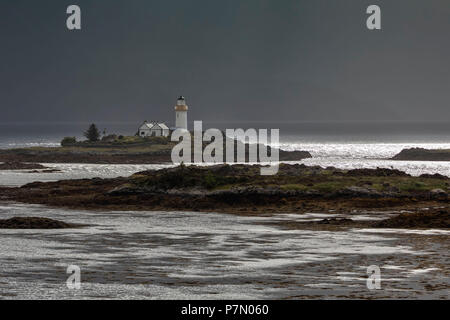 Ornsay phare, île de Skye, Écosse, hébrides intérieures, de l'Europe Banque D'Images