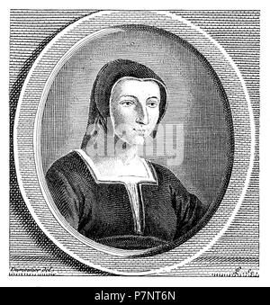 Marguerite de Valois (1553-1615), également connu sous le nom de la Reine Margot, a été reine de France et de Navarre et la duchesse de Valois. D'après un dessin de Domoutier Domoutier, 1899 Banque D'Images