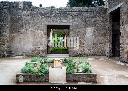 Site archéologique de Pompéi, près de Naples, Pompéi, site archéologique près de Naples, le Casa di Octavius Quartio, Italie, Italie Banque D'Images