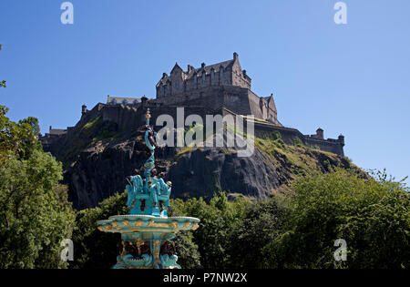 Ross fontaine, jardins de Princes Street, Edinburgh Scotland UK Ouest Banque D'Images