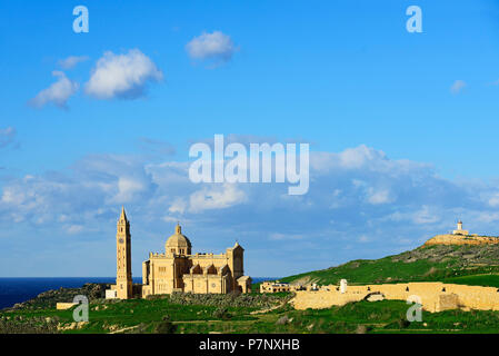 Ta' Pinu Basilique, Gharb, l'île de Gozo, Malte Banque D'Images
