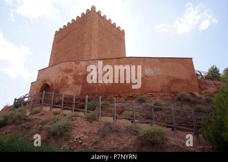 CASTILLO Y TORRE DEL REY VILLARROYA, ZARAGOZA, Aragon, Espagne. Banque D'Images