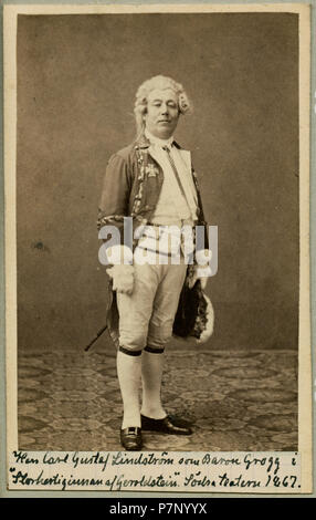 Carl Gustav Lindström som Baron Grogg j'Storhertiginnan af Gerolstein, Södra teatern 186760 Carl Gustav Lindström, rollporträtt - SMV - H5 106 Banque D'Images