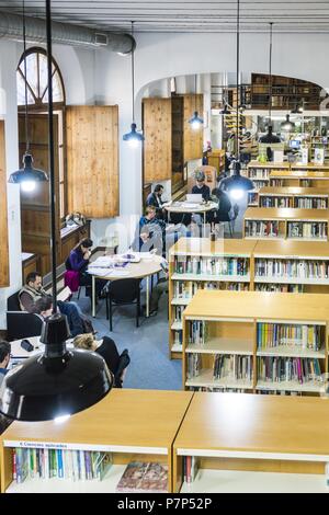 Biblioteca de Cultura Artesana,Centre Culturel la Misericòrdia ,Palma de Mallorca, Majorque, Iles Baléares, Espagne. Banque D'Images