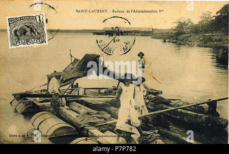 315 PL Radeau de l'Administration à Saint-Laurent-du-Maroni Banque D'Images