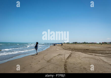 Qaem Shahr, IRAN - Juin 2018 : Bord de plage photo de la mer Caspienne dans la partie nord de l'Iran. Banque D'Images