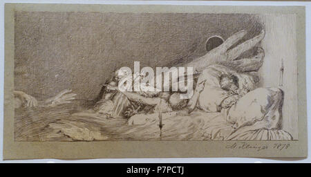 English : 'fantasmes sur un gant trouvés, dédié à la dame qui l'a perdu," d'une série de 10 dessins de Max Klinger, 1878, encre de Chine et de lavage. La pièce dans le Musée Berggruen, Schloßstraße 1, 14059 Berlin, Allemagne. Cette oeuvre est dans le fait que son créateur est mort il y a plus de 70 ans. 15 novembre 2014, 08:20:06 fantasmes sur 156 trouvés un gant, dédié à la dame qui l'a perdu, 7 de 10, de Max Klinger, 1878, encre de chine et se laver - Musée Berggruen - DSC03843 Banque D'Images