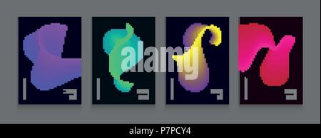 Illustration vectorielle Stock ensemble Couvercles de couleur. Design futuriste des affiches. Des modèles pour des affiches, bannières, flyers, des présentations et des rapports. EPS10 Illustration de Vecteur